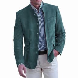 Blazer Men's Fashion Gentleman Business Retro Suede Versatile and Trendy Wedding Professional Casual Performance Host Blazer