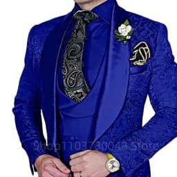 Elegant Mens Wedding Suits Italian Design Champagne Smoking Groom Tuxedo Jacket Vest Pants 3 Piece Party Prom Suits Set For Men