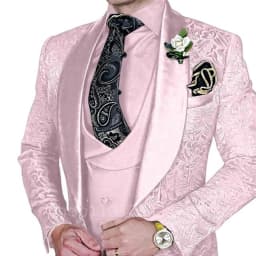 Elegant Mens Wedding Suits Italian Design Champagne Smoking Groom Tuxedo Jacket Vest Pants 3 Piece Party Prom Suits Set For Men