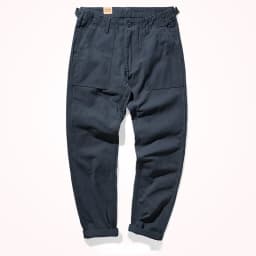 Amy Khaki n casual vintage cargo pants men's straight-leg casual pants cotton fishbone woven awl pants