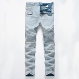 2021 New Fashion Mens Moto Biker Straight Jeans Spring Autumn Punk Streetwear Trouers Casual Denim Designer Pants Size 28-42
