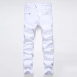 2021 New Fashion Mens Moto Biker Straight Jeans Spring Autumn Punk Streetwear Trouers Casual Denim Designer Pants Size 28-42