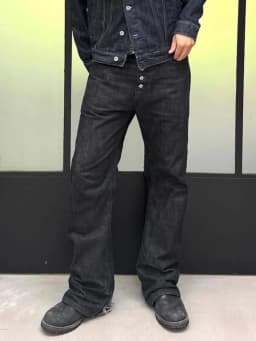 MIJKO BootCut Original Jeans Wide Leg Trousers Straight Button Design ZJ124