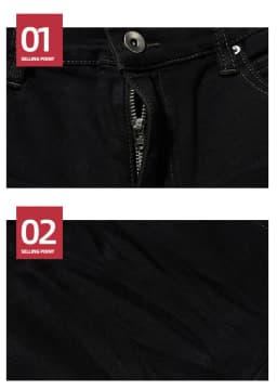 MIJKO Ribbons Slightly Stretch Baggy Flared Jeans for Men High Street Black Color Boom Cut Oversized Casual Denim Trousers