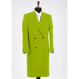Fashion Black Men's Suits Jacket Peak Lapel Double Breasted Business Casual Slim Solid Long Coat Male Blazer Only One Jacket