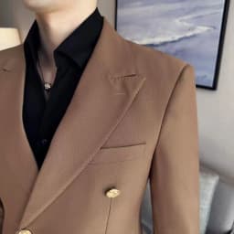 2023 Classic Luxury Mens Double Breasted Suit Jacket Groom Wedding Tuxedos Business Casual Blazer Social Club Outfits Suit Coat