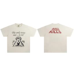 Gallery Dept Summer High Street Letter Print Loose Cotton T-Shirt
