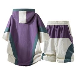 Summer Style Quick-Drying Shirt and Shorts Set for Men Sun Protection Clothing with UV Protection for Outdoor Use Two-Piece Set