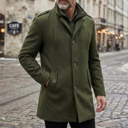 New Men's Autumn/Winter Trench Coat - Double-Layered with Multi-Pockets | Practical Streetwear & Business Casual Jacket Mans