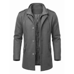 New Men's Autumn/Winter Trench Coat - Double-Layered with Multi-Pockets | Practical Streetwear & Business Casual Jacket Mans