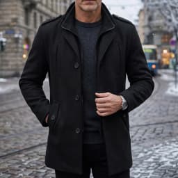 New Men's Autumn/Winter Trench Coat - Double-Layered with Multi-Pockets | Practical Streetwear & Business Casual Jacket Mans