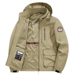 Big Size Men's Hooded Jacket Spring Autumn Casual Outdoor Coat Fashion Middle Aged Male Lightweight Windbreaker Daily Wear Tops
