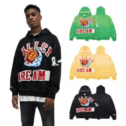 Streetwear Zip Up Hoodies with Letter Towel Embroidery Hiphop Street Style Heavy Weight Cotton Vintage Distressed Casual Hoodies