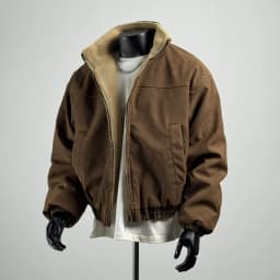 KIDWHXR Winter Men Jacket Thicken Fleece Warm Stand Collar Male Cargo Coat Loose Long Sleeve Zipper Man Casual Outerwear