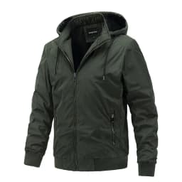 Autumn Mens Hooded Jacket Casual Thin Cotton-padded Windproof Sport Clothes for Men Removable Cap Outdoor Hoodies Coats
