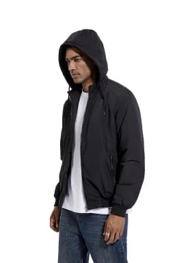 Autumn Mens Hooded Jacket Casual Thin Cotton-padded Windproof Sport Clothes for Men Removable Cap Outdoor Hoodies Coats