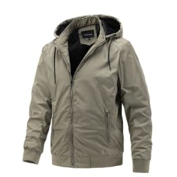 Autumn Mens Hooded Jacket Casual Thin Cotton-padded Windproof Sport Clothes for Men Removable Cap Outdoor Hoodies Coats