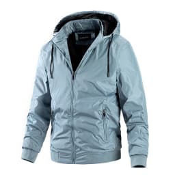 Autumn Mens Hooded Jacket Casual Thin Cotton-padded Windproof Sport Clothes for Men Removable Cap Outdoor Hoodies Coats
