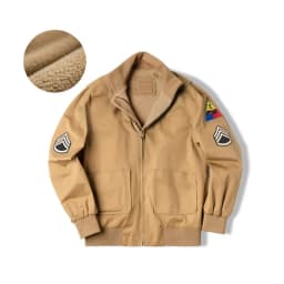 Maden Men's Vintage M1942 Tank Jackets Lightweight and Thicker Versions Khaki Coat Zippered Tapered Hem Outwear for Men