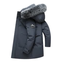 2025 winter new down jacket hooded jacket for couples, fashionable and casual, loose and versatile top, mid to long men's style