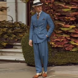 Linen Fabric Men Suits High Quality Banquet Peak Lapel Formal Occasion Customize 2 Pieces Jacket Pant Male Clothing Fashion
