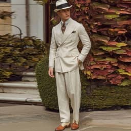 Linen Fabric Men Suits High Quality Banquet Peak Lapel Formal Occasion Customize 2 Pieces Jacket Pant Male Clothing Fashion