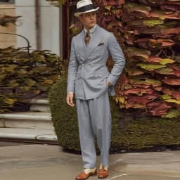 Linen Fabric Men Suits High Quality Banquet Peak Lapel Formal Occasion Customize 2 Pieces Jacket Pant Male Clothing Fashion