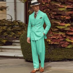 Linen Fabric Men Suits High Quality Banquet Peak Lapel Formal Occasion Customize 2 Pieces Jacket Pant Male Clothing Fashion