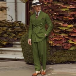 Linen Fabric Men Suits High Quality Banquet Peak Lapel Formal Occasion Customize 2 Pieces Jacket Pant Male Clothing Fashion