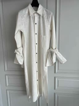 TOP-YAMAMOTO original Design 24SS LOOK29 mid-length irregular stitching design shirt
