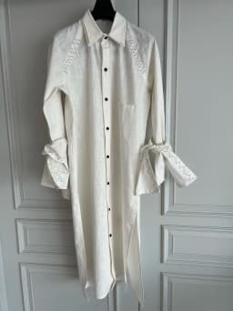 TOP-YAMAMOTO original Design 24SS LOOK29 mid-length irregular stitching design shirt