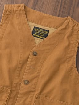 Heavyweight Amekaji American Retro Double-layer 12oz Canvas Outdoor Layered Vest Pockets Workwear Vest for Men Spring Autumn