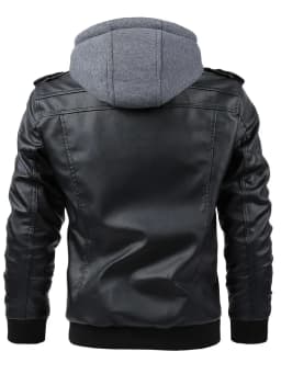Motorcycle Leather Jackets Man Casual Fashion Motorcycle Coat Slim Fit Lapel PU Jackets Autumn Anti-wind Leather Coat Male
