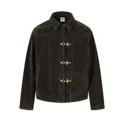 Retro Spliced Suede Jacket Mens Button Decoration Autumn Winter Retro Lapel Long Sleeve Loose Outerwear Man