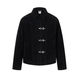 Retro Spliced Suede Jacket Mens Button Decoration Autumn Winter Retro Lapel Long Sleeve Loose Outerwear Man