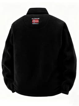 Men's Multi-Color Fleece-Lined Stand-Collar Jacket for Autumn and Winter, Full-Zip Thickened Warm Coat, with Fine Fleece Lining and Elastic Cuff Cuffs, Chest Badge Decoration, Versatile Men's Outerwear for Daily Commuting, Outdoor Activities, and Casual Wear