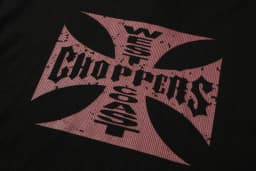2025 West Coast Chopper Waffle Logo Print Long Sleeve T-shirt American High Street Loose Oversized Vintage Men Cotton T shirt