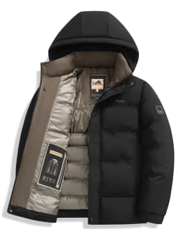 2026 Winter New Style Men's Detachable Hat Casual Business Cotton Jacket Warm Jacket Outdoor Clothing for Men