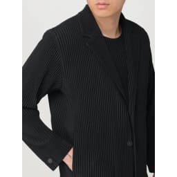 Men's Miyake Pleated Style Blazer Jacket Japanese Casual Stretch Slim Fit Business Office Fashion Luxury Wrinkle Resistant Coat