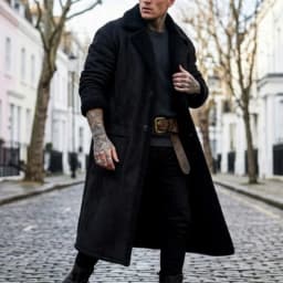 2026 Winter Long Coat Grab Fleecy Casual Coat New Street Fashion Outerwear Overcoat Plus-size Men's Long Windproof Suede  Jacket