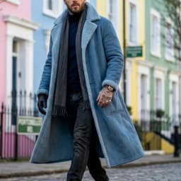 2026 Winter Long Coat Grab Fleecy Casual Coat New Street Fashion Outerwear Overcoat Plus-size Men's Long Windproof Suede  Jacket