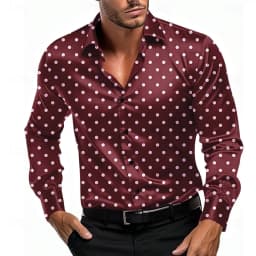 2026 Men's Geometric Round Dots Shirt  Long Sleeve Fashion Casual Vacation Dailywear Summer Spring  3D Print Button Up Shirts