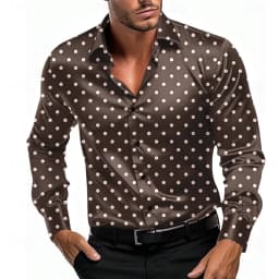2026 Men's Geometric Round Dots Shirt  Long Sleeve Fashion Casual Vacation Dailywear Summer Spring  3D Print Button Up Shirts