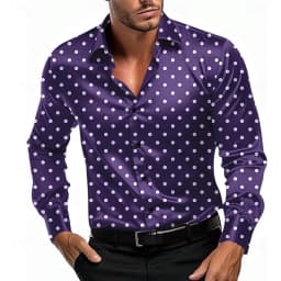 2026 Men's Geometric Round Dots Shirt  Long Sleeve Fashion Casual Vacation Dailywear Summer Spring  3D Print Button Up Shirts