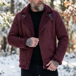 Men Winter Jacket Faux Suede Fleece Lined Warm Coat Zip Up Lightweight Thickened Outdoor Hunting Windproof Winter Man's Jackets