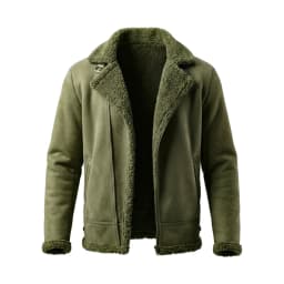 Men Winter Jacket Faux Suede Fleece Lined Warm Coat Zip Up Lightweight Thickened Outdoor Hunting Windproof Winter Man's Jackets