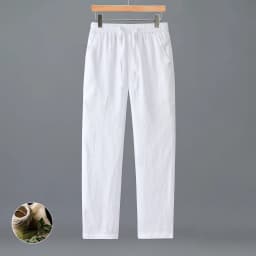 Linen 100%, Outdoor Sports Casual Retro Cycling Trend Beach Pants, Slim Fit, Fishing Style, Fashionable, Breathable Casual Pants