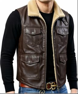 2026 Outdoor Waistcoat Men Leather Vest Middle-aged Outdoor Fishing Summer Vest Casual Thin Tooling Drawstring Sleeveless