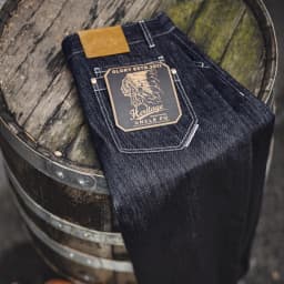 Maden Vintage 12oz One-Washed Denim Jeans for Men Straight Wide Leg Trousers Loose Fit Zip Fly Casual Pants for Fall Winter