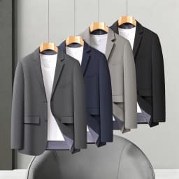 High-Quality Men's Fashionable Casual Versatile Business Suit Jacket Elastic Style Spring Autumn Trendy Outerwear